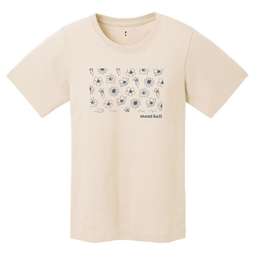 MONT-BELL PEAR SKIN COTTON TEE FLORAL MOTIF WS 女裝純棉T 2104773