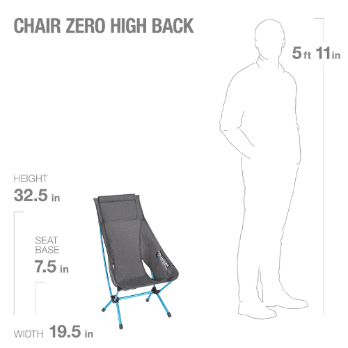 HELINOX CHAIR ZERO HIGH-BACK GREY/F17 MELON 10560