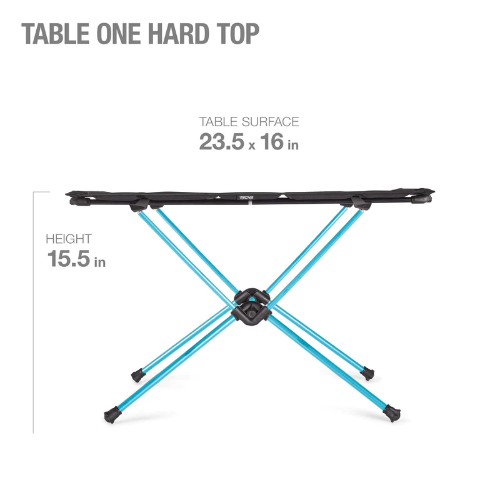 HELINOX TABLE ONE HARD TOP REGULAR BLACK/O.BLUE 11008