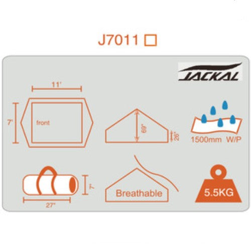 JACKAL TENT J711 7-8人A字營幕