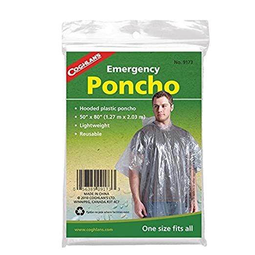 COGHLAN'S EMERGENCY PONCHO 9173