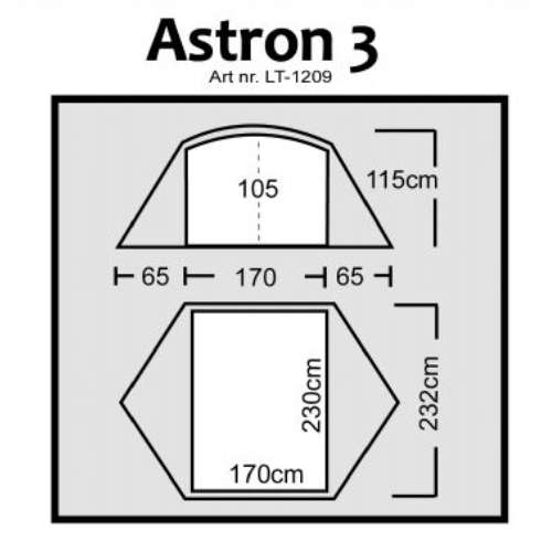 LUXE ASTRON 3人鋁合金營幕