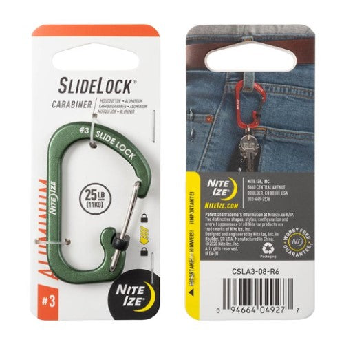 NITE IZE SLIDELOCK CARABINER ALUMINUM #3