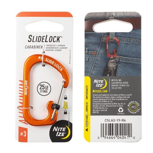 NITE IZE SLIDELOCK CARABINER ALUMINUM #3