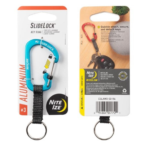 NITE IZE SLIDELOCK KEY RING ALUMINUM #3