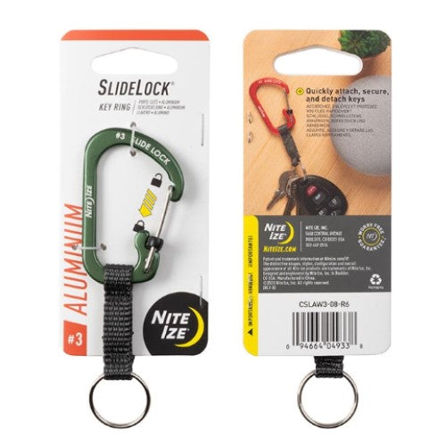 NITE IZE SLIDELOCK KEY RING ALUMINUM #3