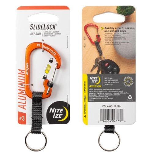 NITE IZE SLIDELOCK KEY RING ALUMINUM #3