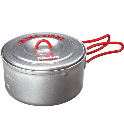 EVERNEW TITANIUM ULTRA LIGHT POT 0.9L RED ECA252R