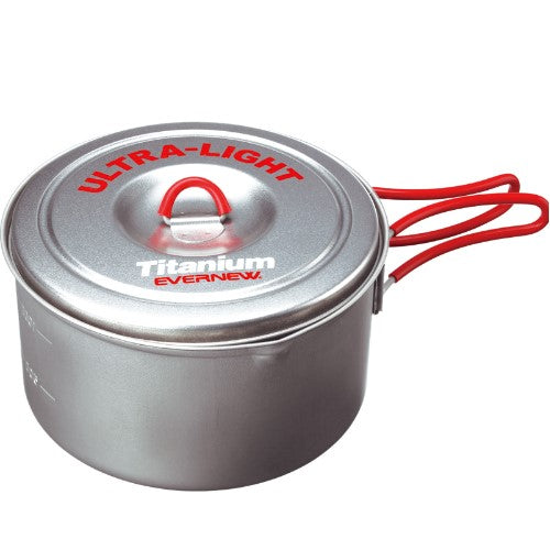 EVERNEW TITANIUM ULTRA LIGHT POT 1.3L RED ECA253R/ECA534