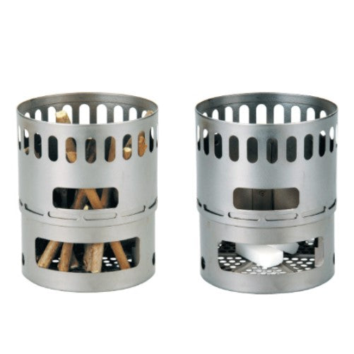 EVERNEW TITANIUM ALCOHOL STOVE DX SET(TI DX STAND + TI STOVE) EBY255