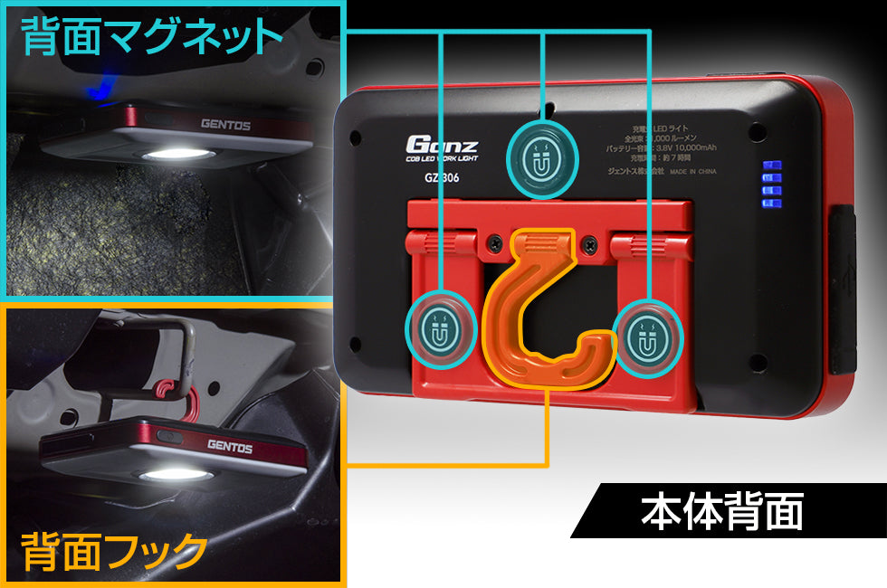 GENTOS GANZ FLOODLIGHT GZ-306 USB充電LED燈