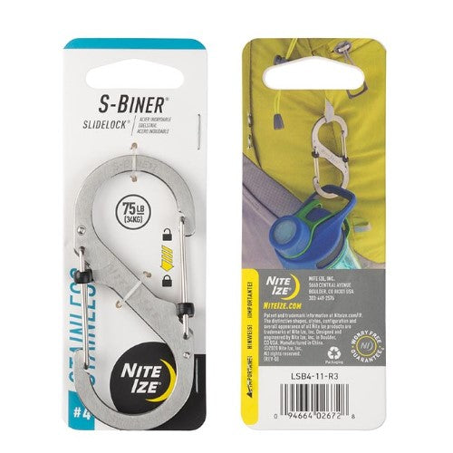 NITE IZE S-BINER SLIDELOCK STAINLESS #4