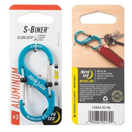 NITE IZE S-BINER SLIDELOCK ALUMINUM #3