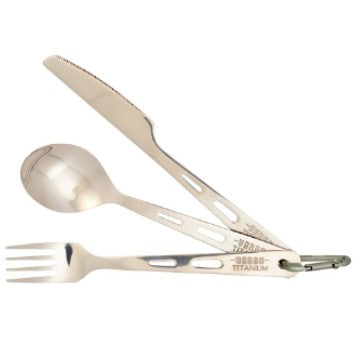 Vargo Titanium Spoon/Fork/Knife Set