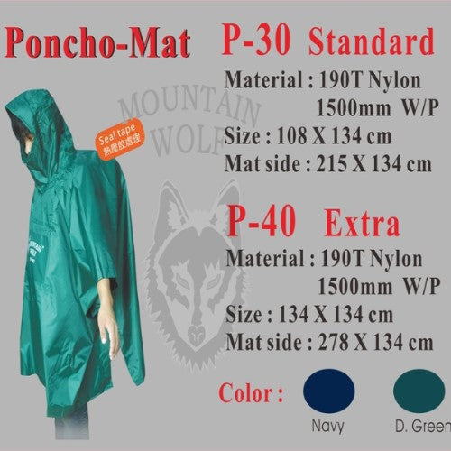 MOUNTAIN WOLF PONCHO-MAT P-40 EXTRA斗篷