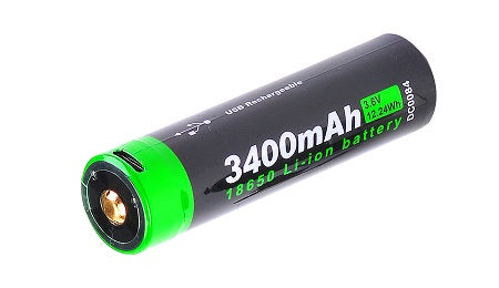 Nextorch DC0084 3400mAh USB Rechargeable 18650